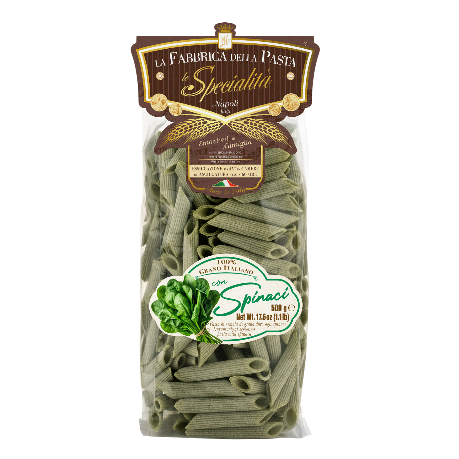 Penne rigati agli spinaci